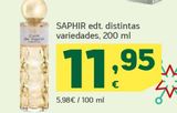 Oferta de SAPHIR edt. distintas variedades  por 11,95€ en HiperDino