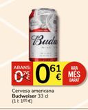 Oferta de Cerveza americana Budweiser por 0,61€ en Consum
