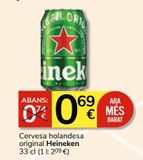 Oferta de Cerveza holandesa Heineken por 0,69€ en Consum