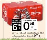 Oferta de Cerveza Mahou por 0,63€ en Consum