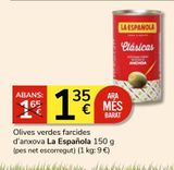 Oferta de Aceitunas rellenas de anchoa La Española por 1,35€ en Consum