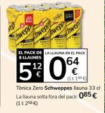 Oferta de Tónica Schweppes por 0,85€ en Consum