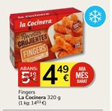 Oferta de Fingers de pollo La Cocinera por 4,49€ en Consum