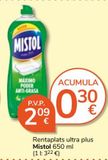 Oferta de Lavavajillas Mistol por 2,09€ en Consum