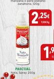 Oferta de Pascual  Nata  Montada  PASCUAL Nata, Spray 250g  ,25€  9,00€/kg  en Hiber