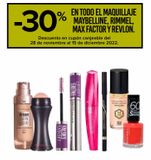 Oferta de -30% en todo el maquillaje Maybelline, Rimmel, Max Fator y Revlon en Carrefour Market