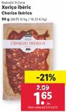 Oferta de Chorizo ibérico de cebo por 1,65€ en Lidl