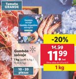 Oferta de Gambones por 11,99€ en Lidl