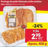 Oferta de Pechuga de pollo por 2,99€ en Lidl