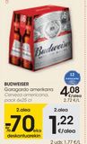Oferta de BUDWEISER Cerveza americana pack 6x25 cl por 4,08€ en Eroski