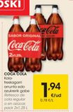 Oferta de COCA COLA Refresco de cola zero pack 24x33 cl por 1,94€ en Eroski