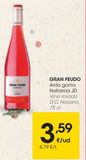 Oferta de GRAN FEUDO Vino rosado D.O. Navarra 75 cl por 3,59€ en Eroski