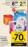 Oferta de SCOTTEX Papel higiénico 24 rollos por 8,99€ en Eroski