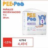 Oferta de Pañales por 4,49€ en Prénatal