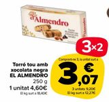 Oferta de Turrón blando con chocolate negro El Almendro por 4,6€ en Carrefour Market