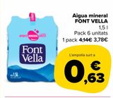 Oferta de Agua mineral Font Vella por 3,78€ en Carrefour Market