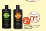 Oferta de Syoss  RIZES PRO  syoss  PVP  REPAR38080  89  ACUMULA  Xampú Repair Rissos Pro Syoss AMPOLLA 440 ml (100)  en Supermercados Charter