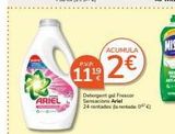 Oferta de ARIEL  ACUMULA  11¹9 2€  Detergent get Frescor Sensacions Ariel 24 rentades (antada (47)  en Supermercados Charter