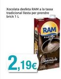 Oferta de Chocolate Ram en Supermercats Jespac
