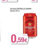 Oferta de Cervesa ESTRELLA DAMM llauna 33 cl  0,59€  ESTRELLA  SAMM  CA  en Supermercats Jespac