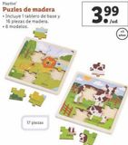 Oferta de Puzzle de madera Playtive por 3,99€ en Lidl