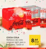 Oferta de Refresco de cola original, light, zero o zero zero COCA COLA por 8,64€ en Eroski