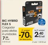 Oferta de Cargador para afeitar 4 unidades BIC HYBRID FLEX 5 por 7,99€ en Eroski