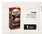 Oferta de RAM  ALATA  RAM XOCOLATA A LA TASSA  1L  1,99€  en Plusfresc
