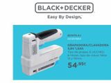 Oferta de BEOGRA  BLACK+DECKER Easy By Design.  BCN115-XJ 201207853  GRAPADORA/CLAVADORA  3,6V 1,5Ah  Tipo de grapas G (4,11,140)  6-14mm, tipo de clavos 18Ga 12 y 15mm.  54,95€  por 54,95€ en Coinfer