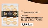 Oferta de Tartaletas Deluxe por 2,99€ en Lidl