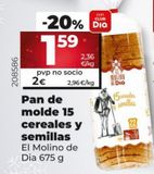Oferta de Pan de molde integral Dia por 2€ en Dia Market