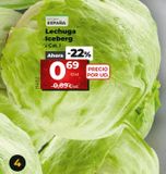 Oferta de Lechuga iceberg por 0,69€ en Dia Market