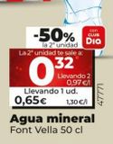 Oferta de Agua Font Vella por 0,65€ en Dia Market