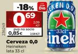 Oferta de Cerveza sin alcohol Heineken por 0,85€ en Dia Market