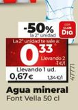 Oferta de Agua Font Vella por 0,67€ en La Plaza de DIA