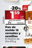 Oferta de Pan de molde 15 cereales y semillas por 1,59€ en La Plaza de DIA