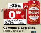 Oferta de Cerveza Mahou por 0,79€ en Maxi Dia