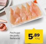 Oferta de Pechuga de pollo por 5,89€ en Autoservicios Familia