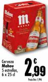 Oferta de Cerveza Mahou 5 estrellas por 2,99€ en Unide Supermercados