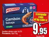 Oferta de Gambón salvaje crudo Pescanova, caja 2 kg por 19,9€ en Unide Supermercados