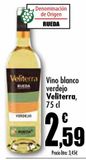 Oferta de Vino blanco verdejo Veliterra por 2,59€ en Unide Supermercados