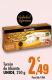 Oferta de Turrón de Alicante Unide por 2,49€ en Unide Supermercados