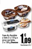 Oferta de Copa chocolate y nata 2x100g o arroz con leche 2x130g Danone Danone por 1,09€ en Unide Supermercados