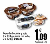 Oferta de Copa de chocolate y nata o arroz con leche Danone por 1,09€ en Unide Market
