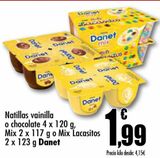 Oferta de Natillas vainilla o chocolate, Mix o Mix Lacasitos Danet por 1,99€ en Unide Market