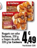 Oferta de Nuggets con salsa barbacoa o fingers de pollo La Cocinera por 4,49€ en Unide Market