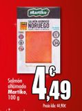 Oferta de Salmón ahumado Martiko por 4,49€ en Unide Market