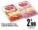 Oferta de Queso en lonchas tierno o light El Ventero por 2,99€ en Unide Market