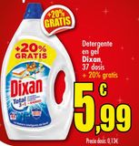 Oferta de Detergente en gel Dixan por 5,99€ en Unide Market