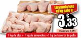 Oferta de 1kg de alas + 1kg de jamoncitos + 1kg de traseros de pollo por 9,99€ en Unide Market